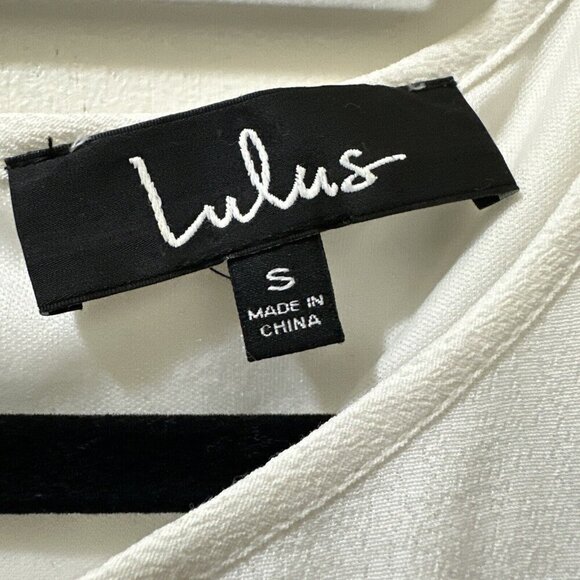 2/$30 Lulus Mini Shift Dress Size S Embroidered Boho Beach Coastal Euro Summer - Picture 7 of 12